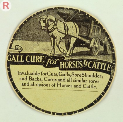 Label: Gall cure for horses and cattle
