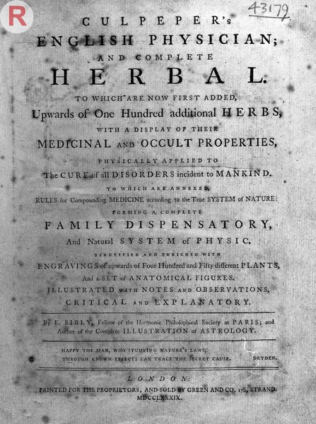 Culpeper's English physician ; and complete
