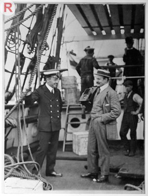 view Captain R F Scott and another man on vessel