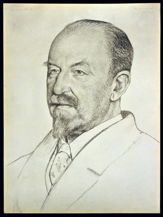 Pencil portrait of Sir Henry Head