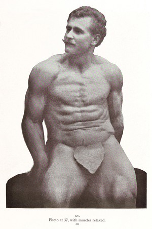 view Eugen Sandow: Life of the Author as told in Photographs. Photo at 37, with muscles relaxed