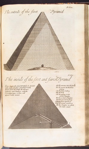 view The outside and inside of the first pyramid