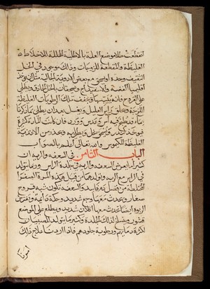 view Page from Zad al-Musafir wa-Qut al-Hadir, an Arabic text