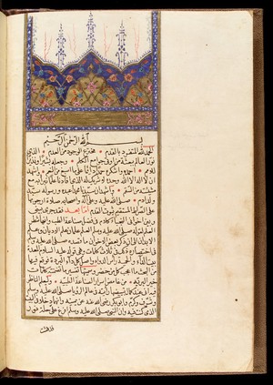 view Illuminated page from an Arabic Text