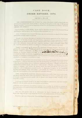 First page of Medical Case histories of patients