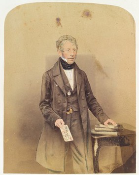 Portrait of Thomas Waterfield MD FRCP (d. 1871), a member of the St. Albans Medical Club