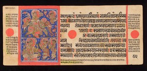 view The Kalpasutra (the heroic deeds of the conquerors) a Prakrit Manuscript dated 1503. Minature