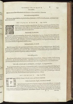 view Page of text emphasizing the ancient pseudo-science of physiognomy which tries to determine a man's character from his outward resemble to animals