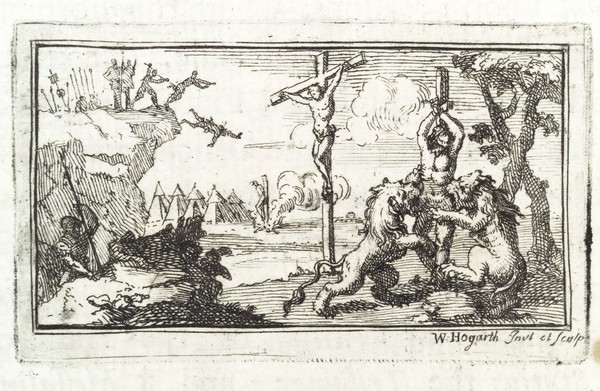 Example of Recipitation, or throwing headlong, over a cliff and crusification, Roman military punishments for disertion