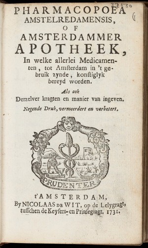 view Title Page of Pharmacopoea Amstelredamensis...