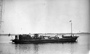 view A Royal Naval Barge. North Russian Expeditionary Force, May 1918 to October 1919