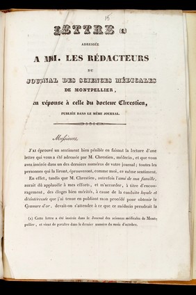 Mémoire sur la composition chimique des escargots et sur les préparations pharmaceutiques dont ils sont la base / [Oscar Figuier].