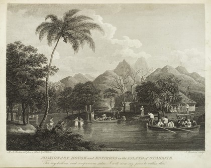 A missionary voyage to the southern Pacific Ocean, performed in the years 1796, 1797, 1798, in the ship Duff, commanded by Captain James Wilson. Compiled from journals of the officers and the missionaries [chiefly by W. Wilson]. And illustrated with maps, charts, and views, drawn by Mr. William Wilson, and engraved by the most eminent artists : with a preliminary discourse on the geography and history of the South Sea Islands, and an appendix, including details never before published, of the natural and civil state of Otaheite / by a committee appointed for the purpose by the directory of the Missionary Society ; published for the benefit of the Society.