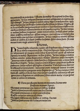 Opusculum mire egregium de naturis et qualitatibus quatuor temporum anni duodecimque mensium. Deque decursu solis per duodena signa zodiaci. Et quo tempore quid agendum fugiendumve sit. Praeterea et tabella de incisione venarum et fleubotomia propriis lineolis adamussim signata unicuique scitu nedum medicis utilissima.