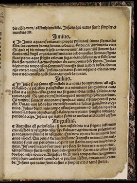 Opusculum mire egregium de naturis et qualitatibus quatuor temporum anni duodecimque mensium. Deque decursu solis per duodena signa zodiaci. Et quo tempore quid agendum fugiendumve sit. Praeterea et tabella de incisione venarum et fleubotomia propriis lineolis adamussim signata unicuique scitu nedum medicis utilissima.