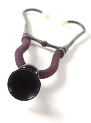 view A 19th century stethoscope witha bell-shaped end