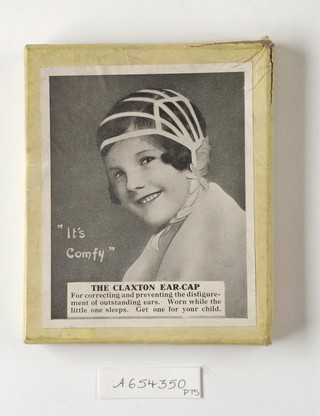 The 'Claxton' earcap, designed to correct 'outstanding' ears.
