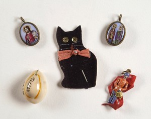 view A selection of good luck charms used by soldiers