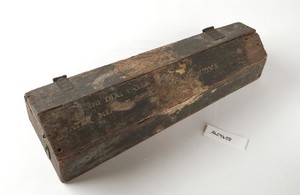 view A memento mori, used to remind the user of the transience of life and material luxury, containing a decaying corpse inside a coffin. (Image shows coffin only)