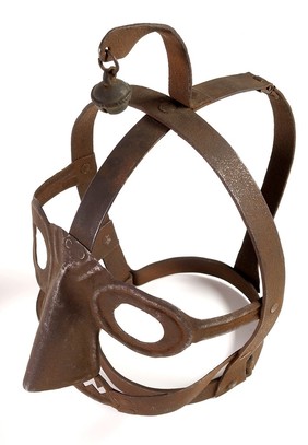 An Iron 'scolds bridle' mask used to publicaly humiliate