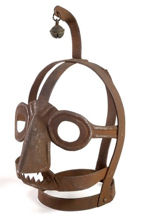 An Iron 'scolds bridle' mask used to publicaly humiliate