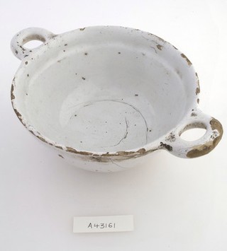 Tin-glazed earthenware bleeding bowl