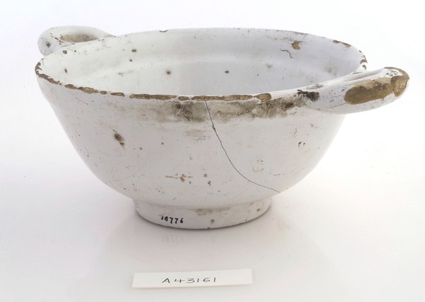 Tin-glazed earthenware bleeding bowl