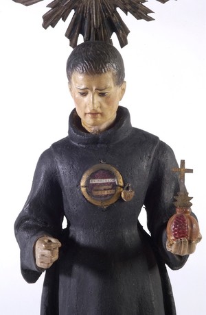 view Spanish reliquary statue of Saint John of God (Juan de Dios), patron saint of hospitals and the sick, who was canonised in 1690. The relic it contains is said to be a splinter of his walking stick.