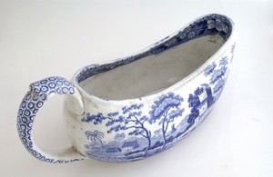 view Tin glazed earthenware female urinal