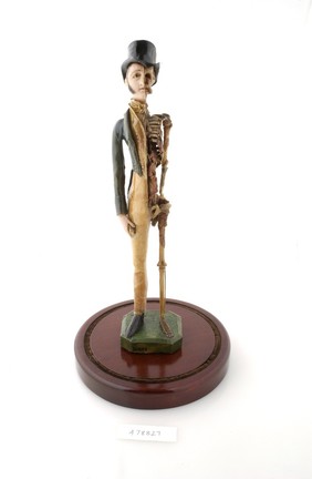 A male memento mori figure used for spiritual contemplation