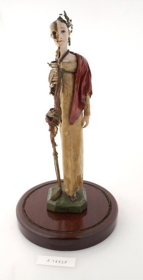 A female memento mori figure used for spiritual contemplation