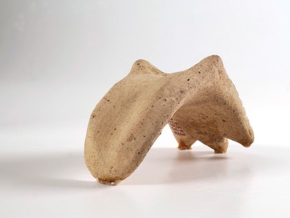 A clay-baked tounge. Roman votive offering