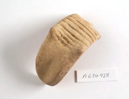 A clay-baked tounge. Roman votive offering