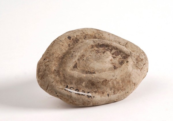 A clay-baked eye. Roman votive offering