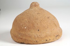 view A clay-baked breast. Roman votive offering