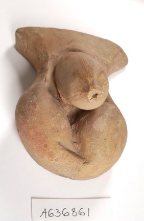 Clay-baked male genitalia. Roman votive offering