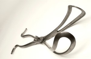 view A set of obstetrical forceps