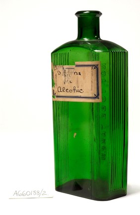 Green Glass poison bottle