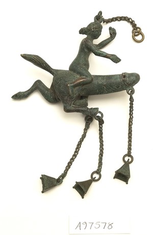 view Graeco-Roman bronze phallic pendant.