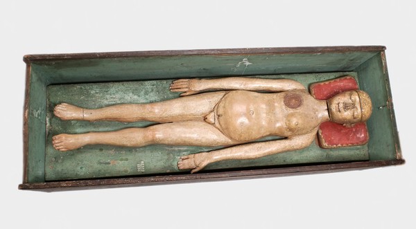 Wooden anatomical figure with removable parts, German