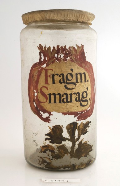 Apothecary jar used fro emerald fragments