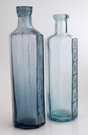 view Blue measuring cyliners