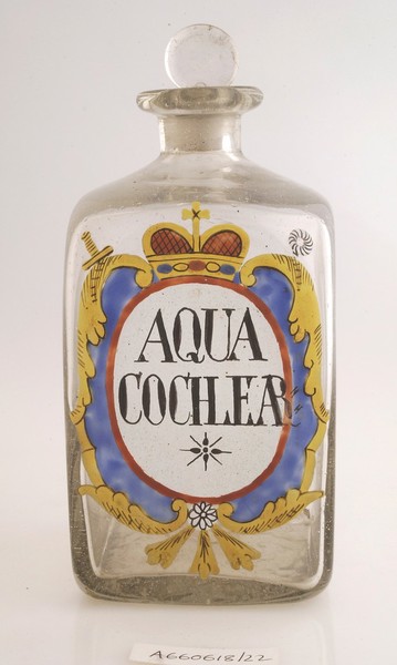 Apothecary bottle used for scury-grass water.