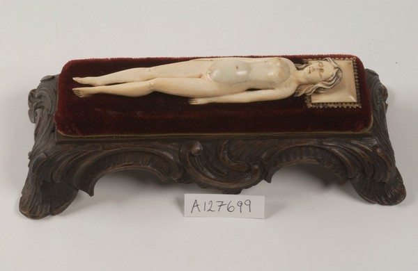 Ivory anatomical figure of a pregnant woman