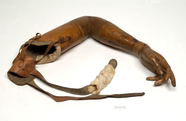 Artificial left arm and hand