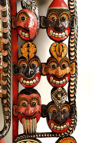 view Sinhalese mask used in exorcism