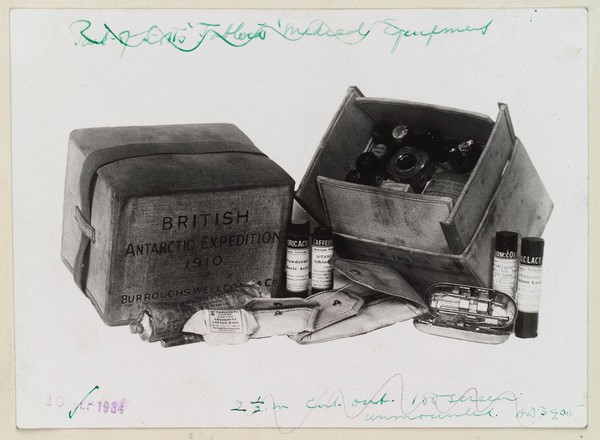 Tabloid medicine chest from Scott Polar Expedition