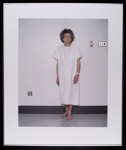 A patient anonymised by hospital life. Colour giclée print by Emily Brown, 2004.