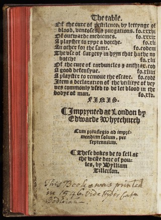 [A new booke entyteled the regiment of lyfe: with a syngular Treatise of the pestilece].