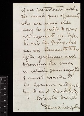 Letter from David Livingstone 1841 to 1865